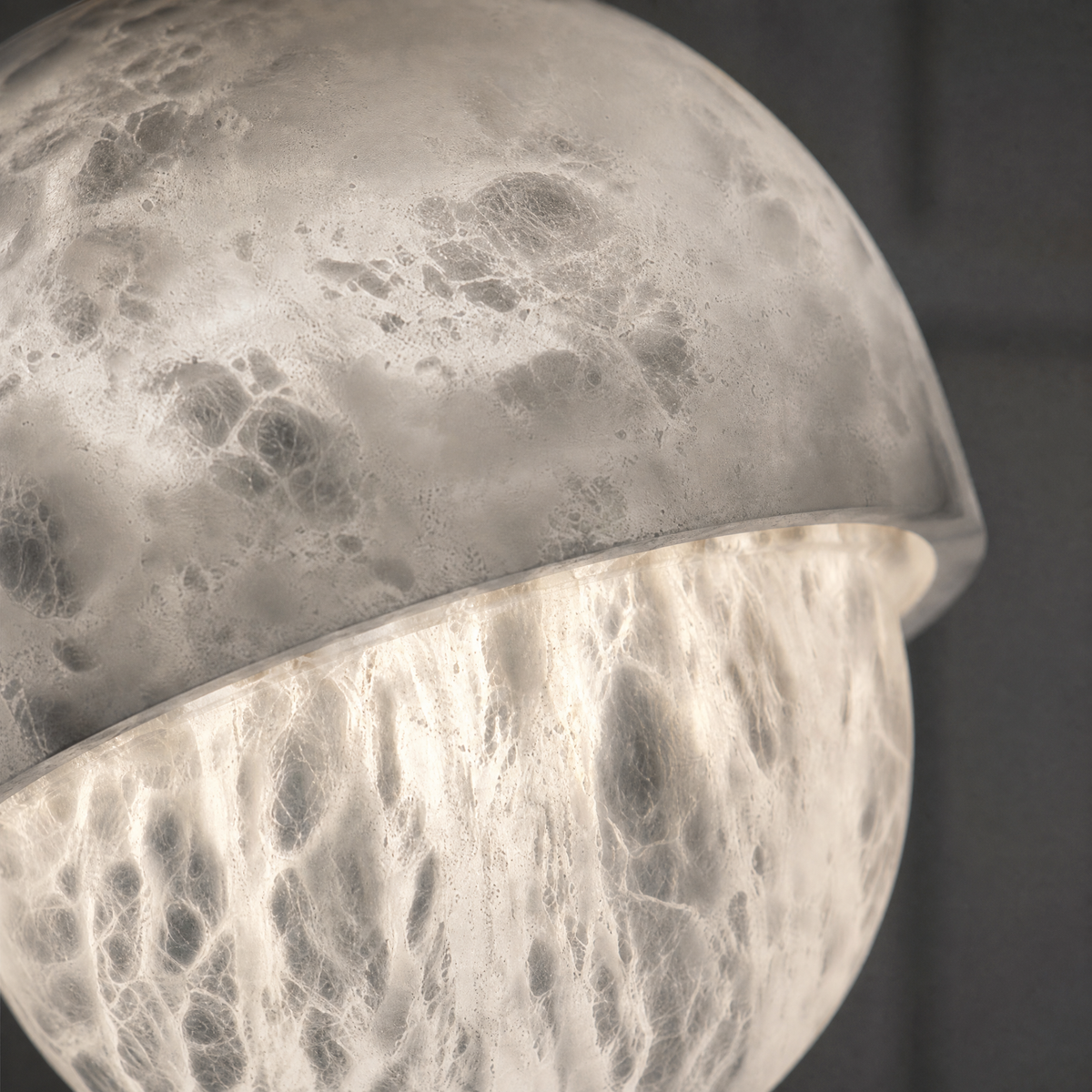 Half-Dome Alabaster Pendant Light