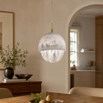 Half-Dome Alabaster Pendant Light