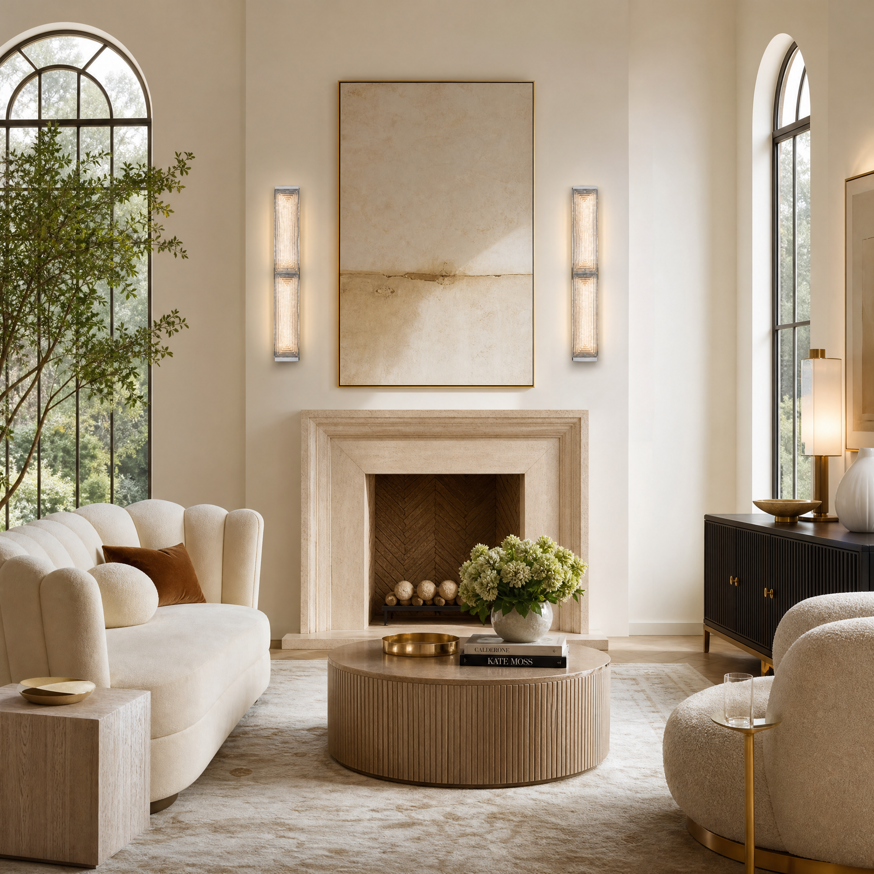 Halo Modern Linear Glass Wall Sconce