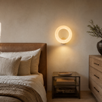 Halo Ring Glowing Ring Alabaster Wall Sconce