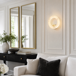 Halo Ring Glowing Ring Alabaster Wall Sconce
