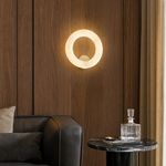 Halo Ring Glowing Ring Alabaster Wall Sconce