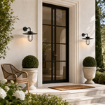 Hat Outdoor Wall Sconce - Matte Black