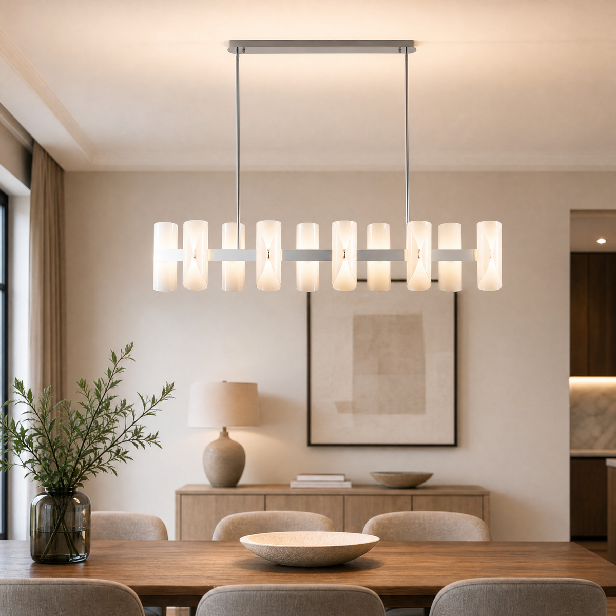 Helena Modern Kitchen Island Linear Chandelier