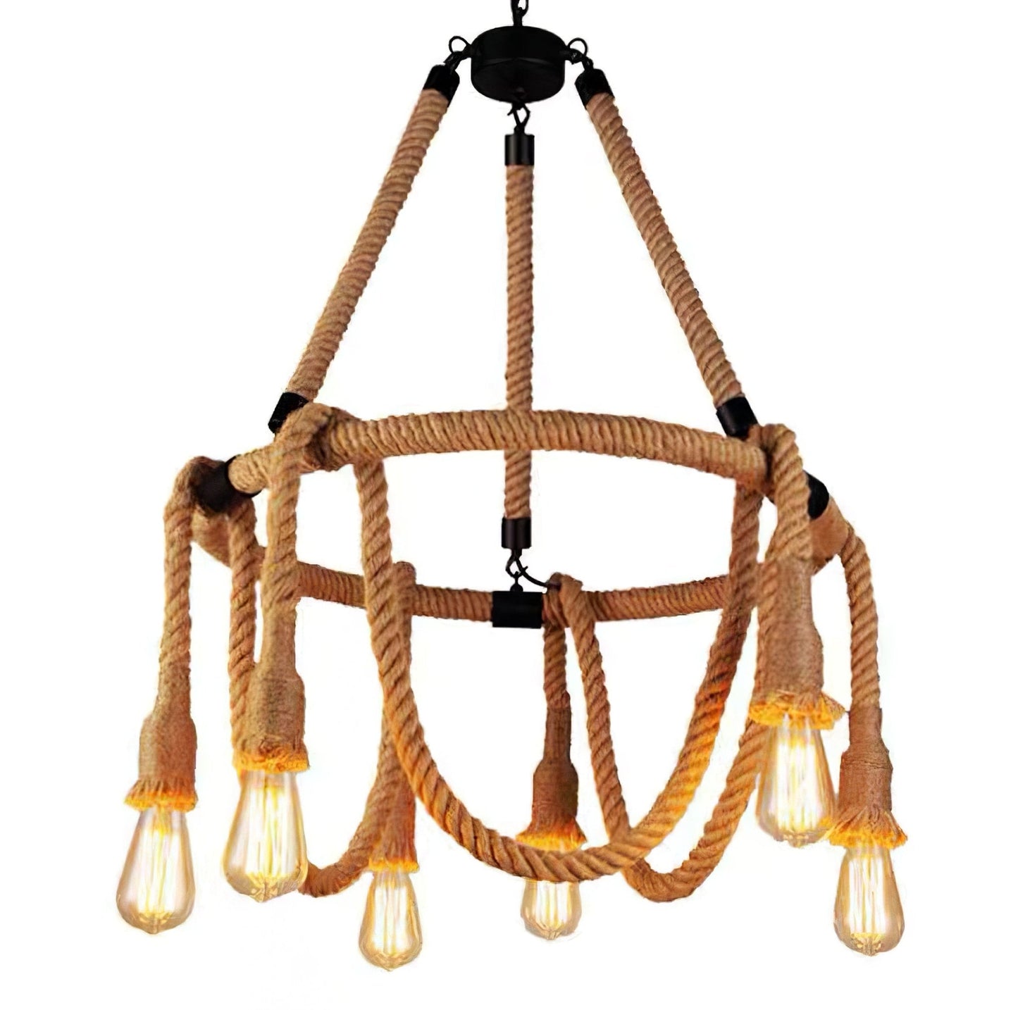 Hemp Rope Industrial Chandelier - YIOSI