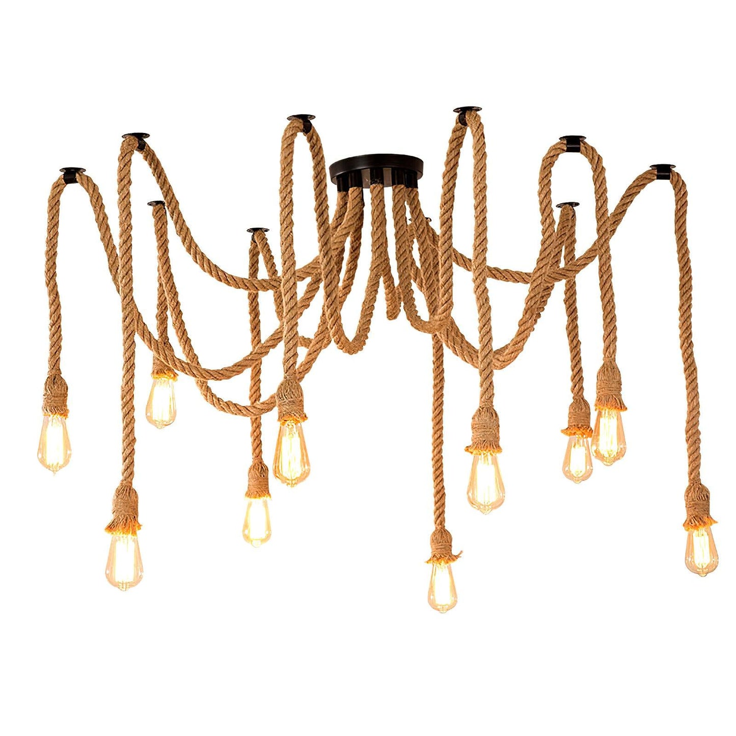 Hemp Rope Scattered Flower Chandelier - YIOSI