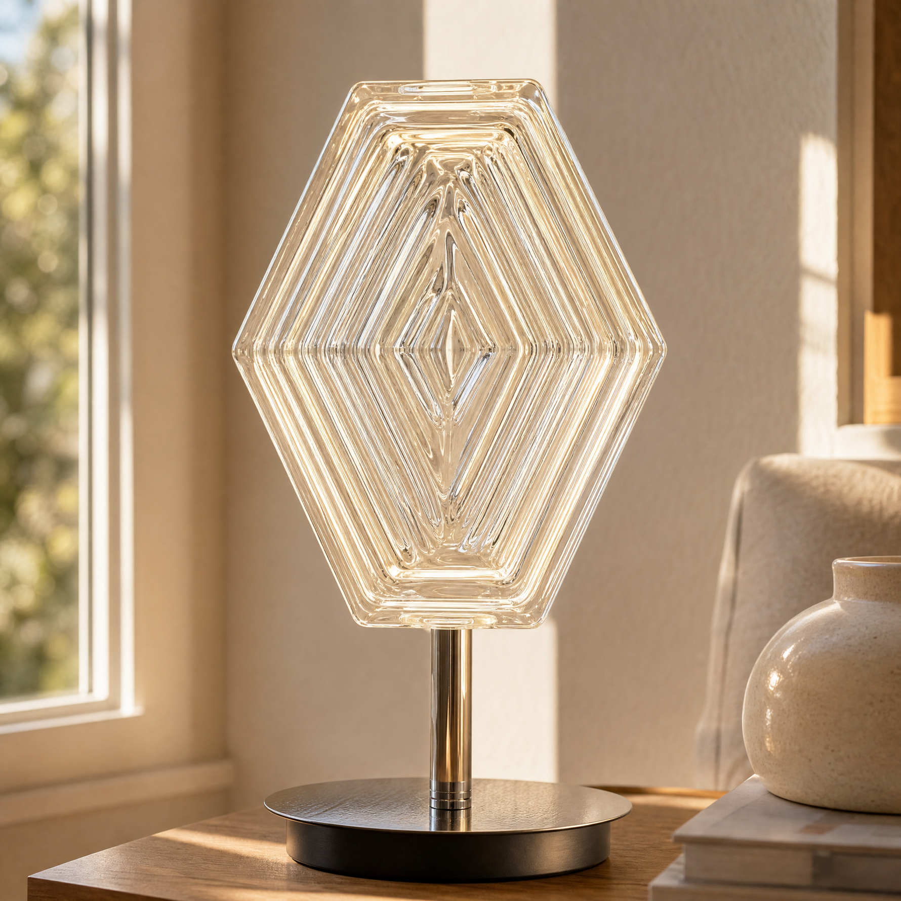 Hexon Artistic Modern Glass Table Lamp