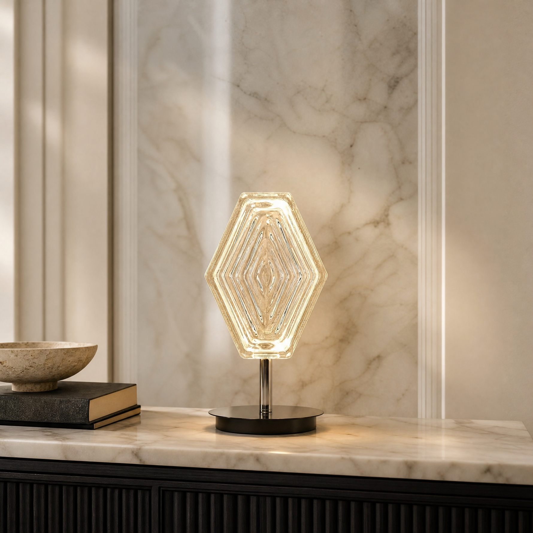 Hexon Artistic Modern Glass Table Lamp