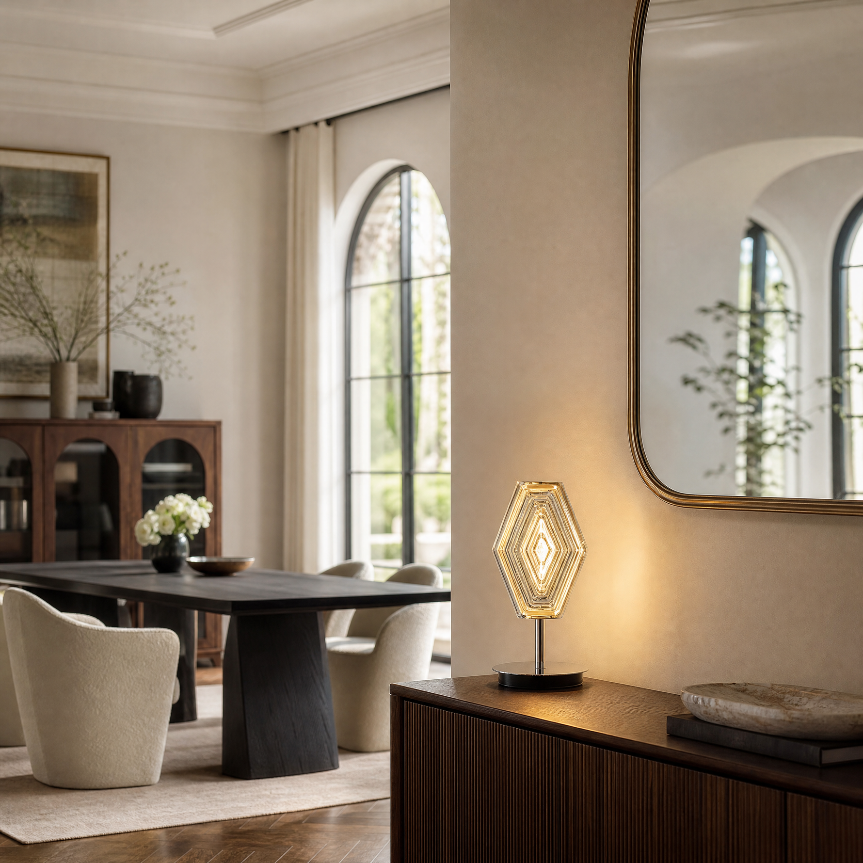 Hexon Artistic Modern Glass Table Lamp