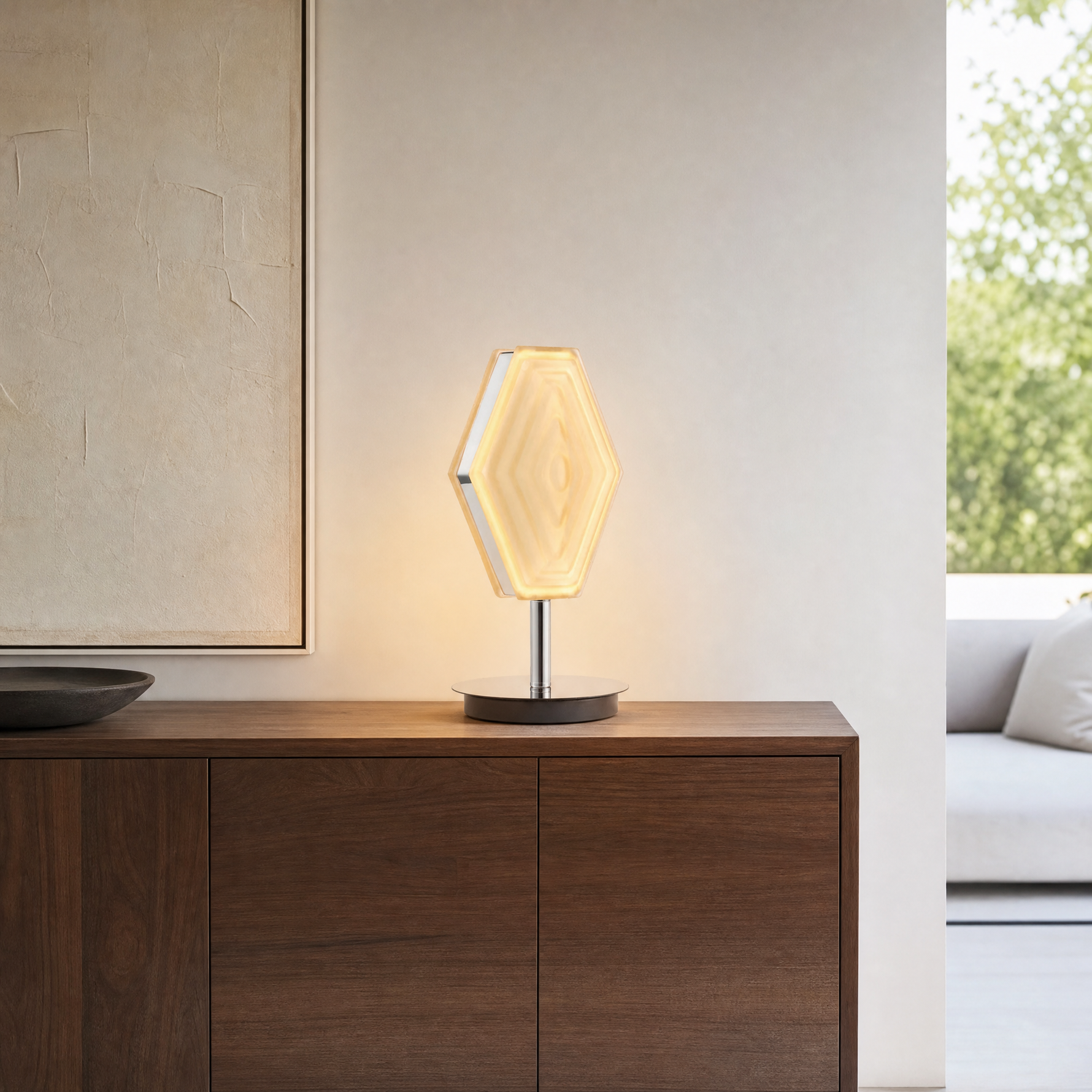 Hexon Artistic Modern Glass Table Lamp