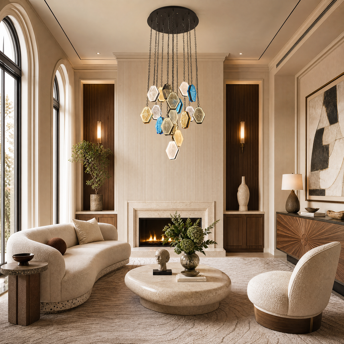 Hexon Modern Cascading Art Deco Chandelier