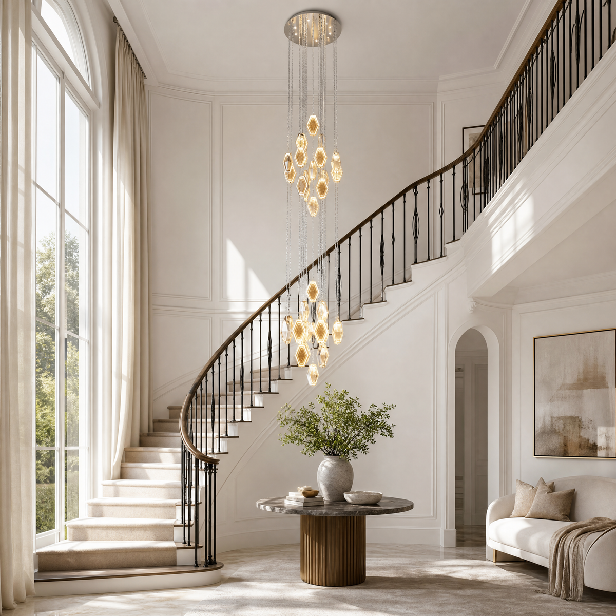 Hexon Modern Cascading Art Deco Chandelier