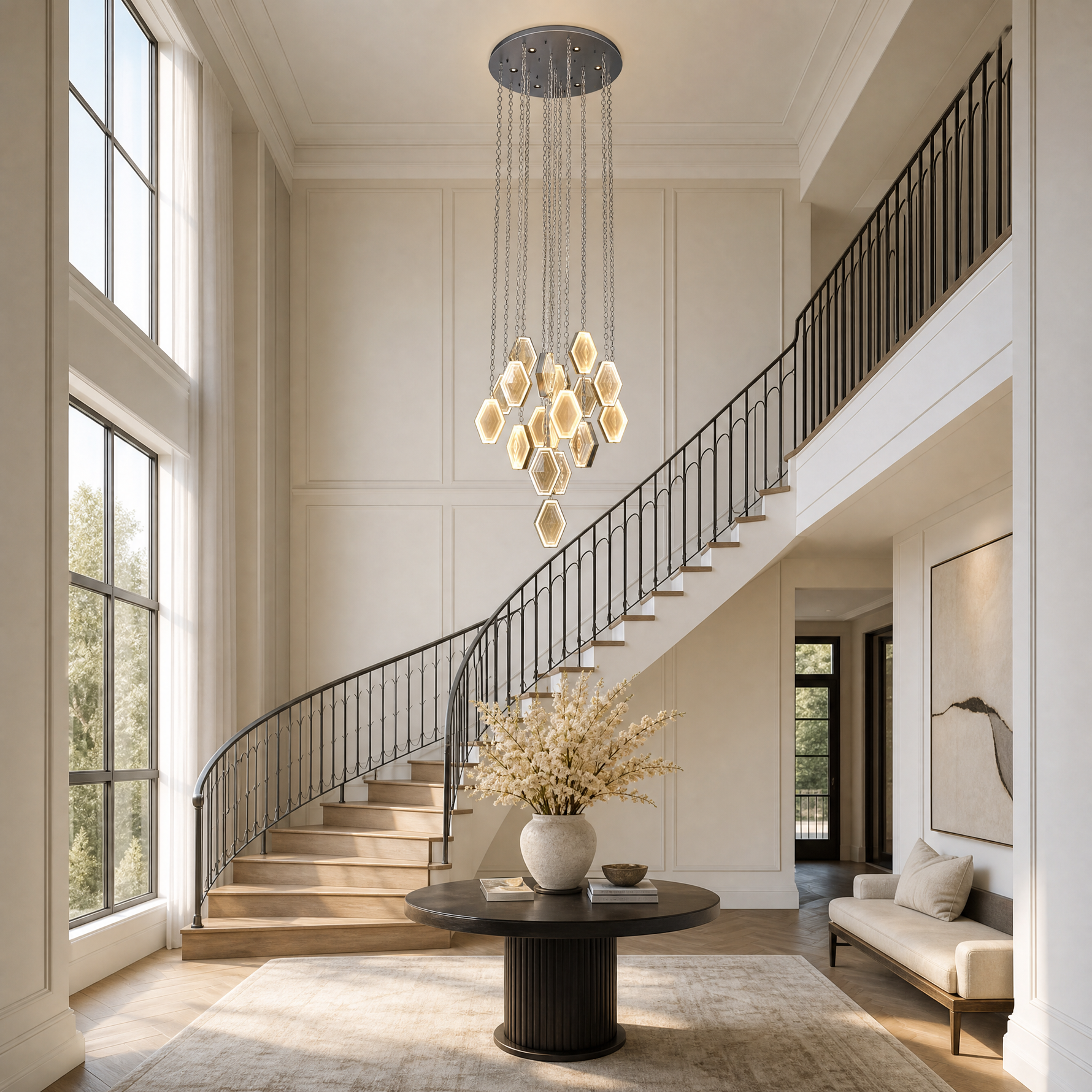 Hexon Modern Cascading Art Deco Chandelier