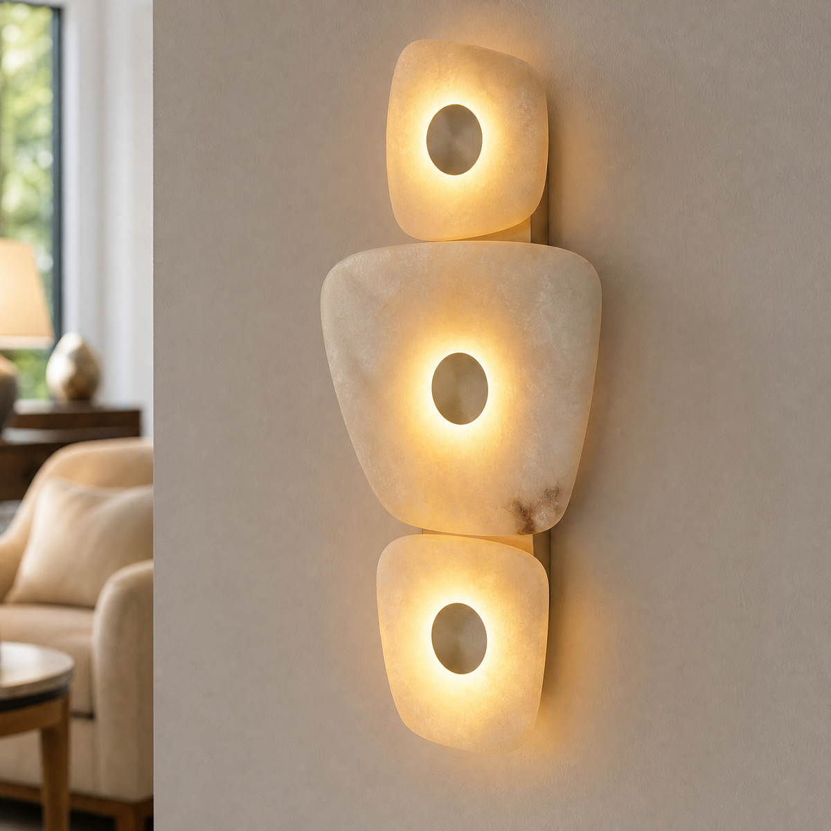 Hollis Alabaster Wall Sconce Light Modern