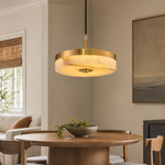 Hollis Modern Alabaster Island Hanging Lights