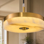 Hollis Modern Alabaster Island Hanging Lights