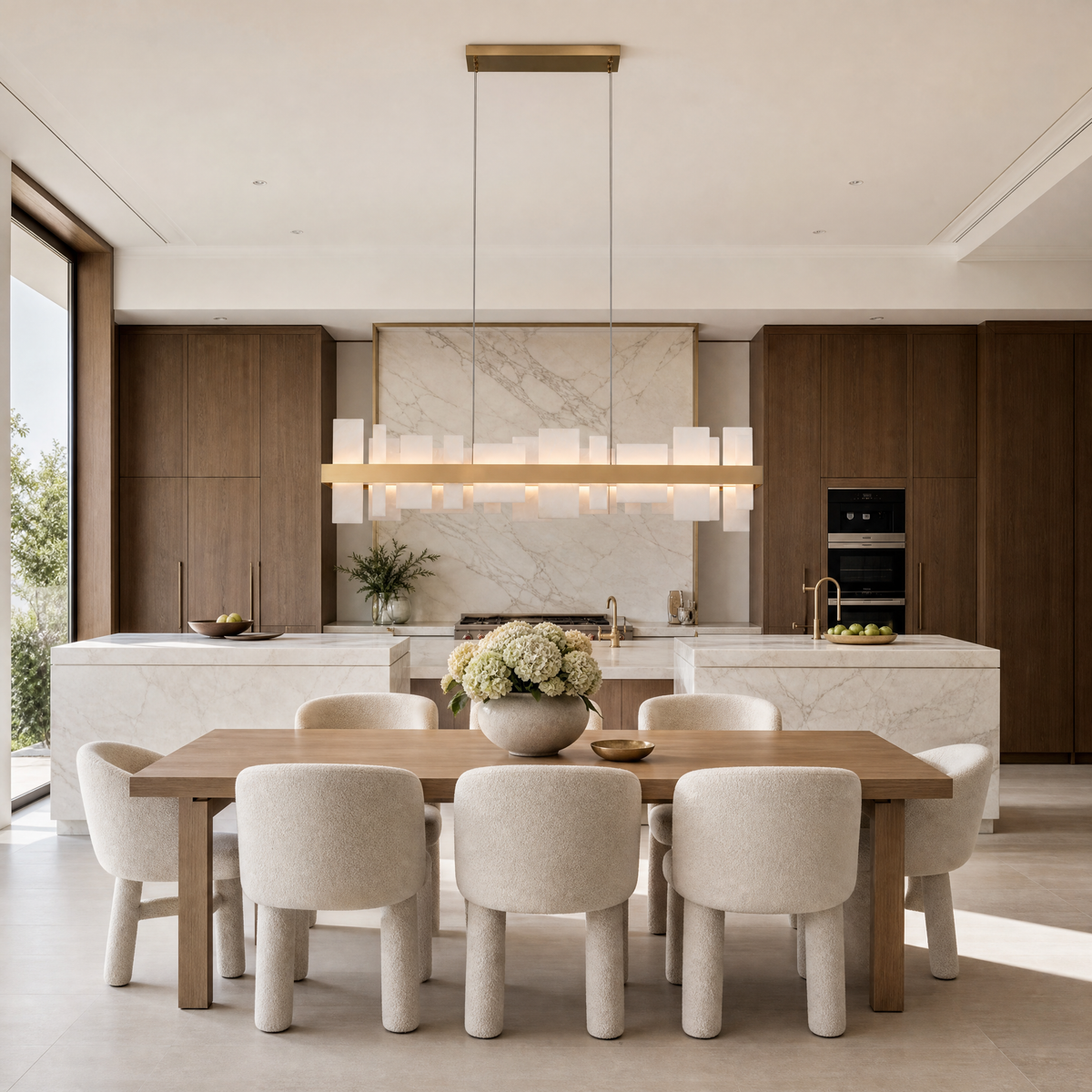 Hollis Modern Alabaster Linear Pendant Light