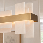 Hollis Modern Alabaster Linear Pendant Light