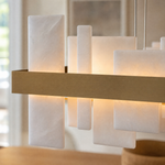 Hollis Modern Alabaster Linear Pendant Light