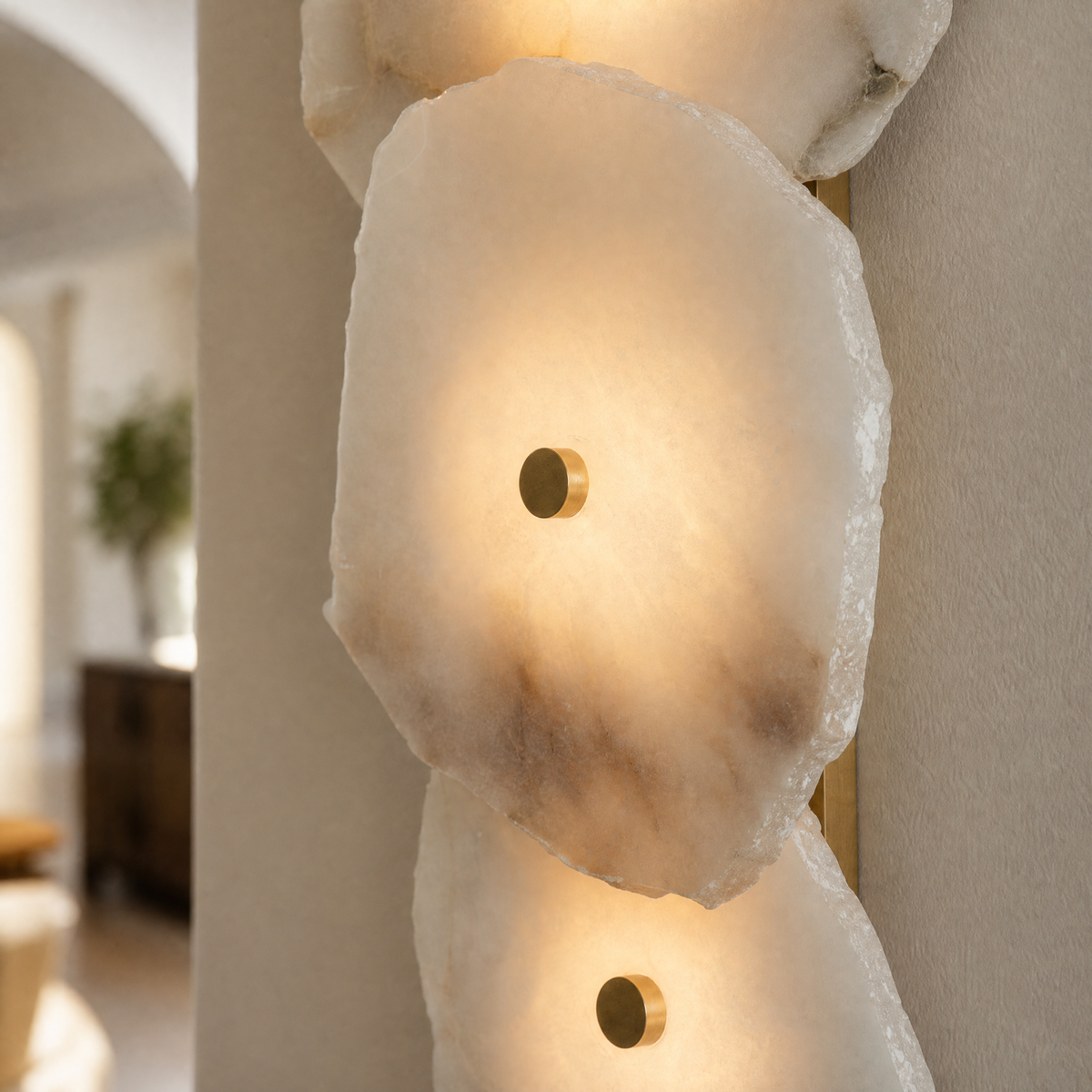 Hollis Modern Alabaster Linear Wall Sconce