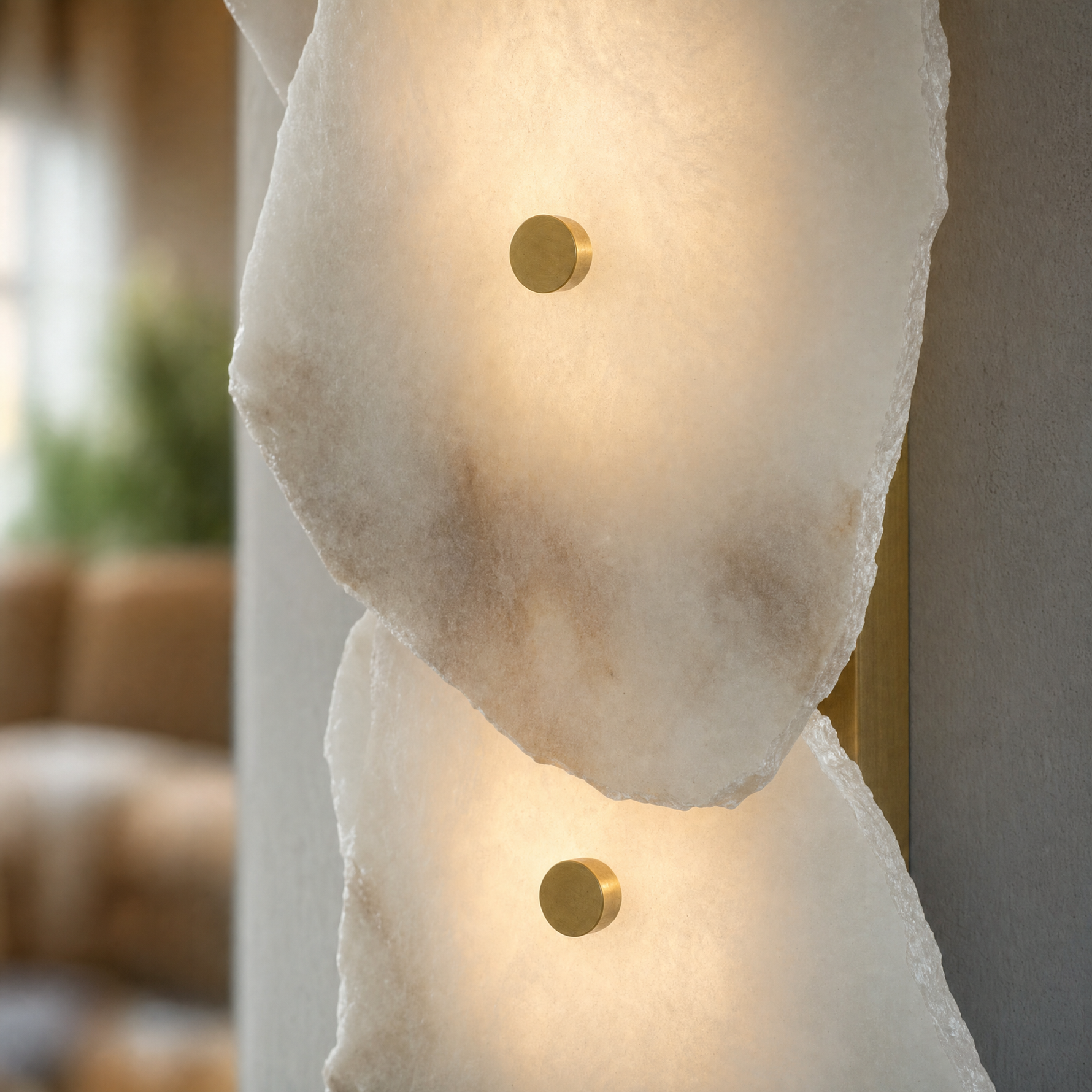 Hollis Modern Alabaster Linear Wall Sconce