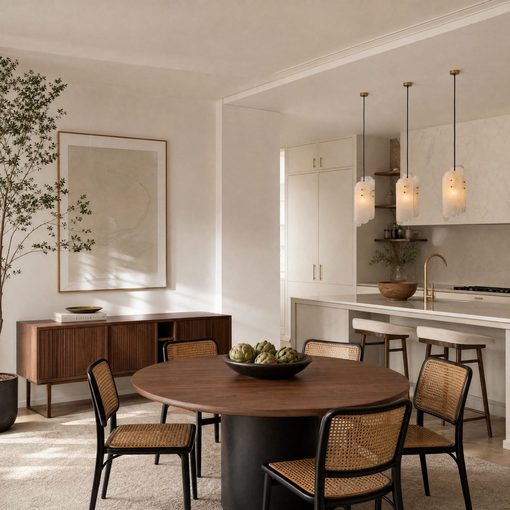 Hollis Modern Alabaster Pendant Light