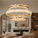 Hollis Modern Alabaster Ring Chandelier