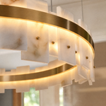 Hollis Modern Alabaster Ring Chandelier