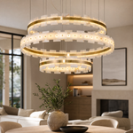 Hollis Modern Alabaster Ring Chandelier