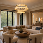 Hollis Modern Alabaster Ring Chandelier