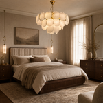 Hollis Modern Alabaster Round Chandelier