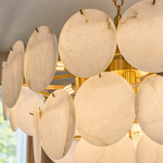 Hollis Modern Alabaster Round Chandelier
