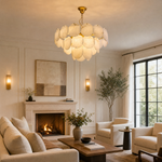 Hollis Modern Alabaster Round Chandelier