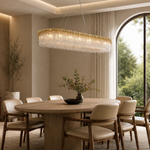 Ice Bloom Glass Square Chandelier L1200 - Copper