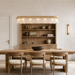 Ice Bloom Glass Square Chandelier L1200 - Copper