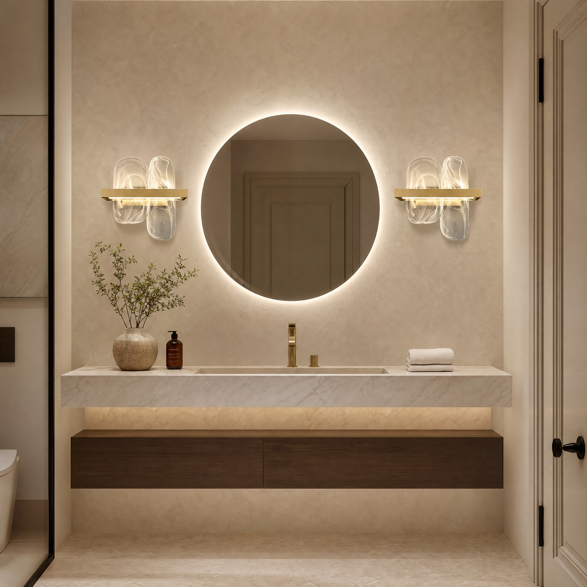 Iris Glass Linear Wall Sconce
