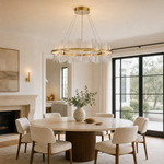 Iris Handblown Glass Petal Chandelier