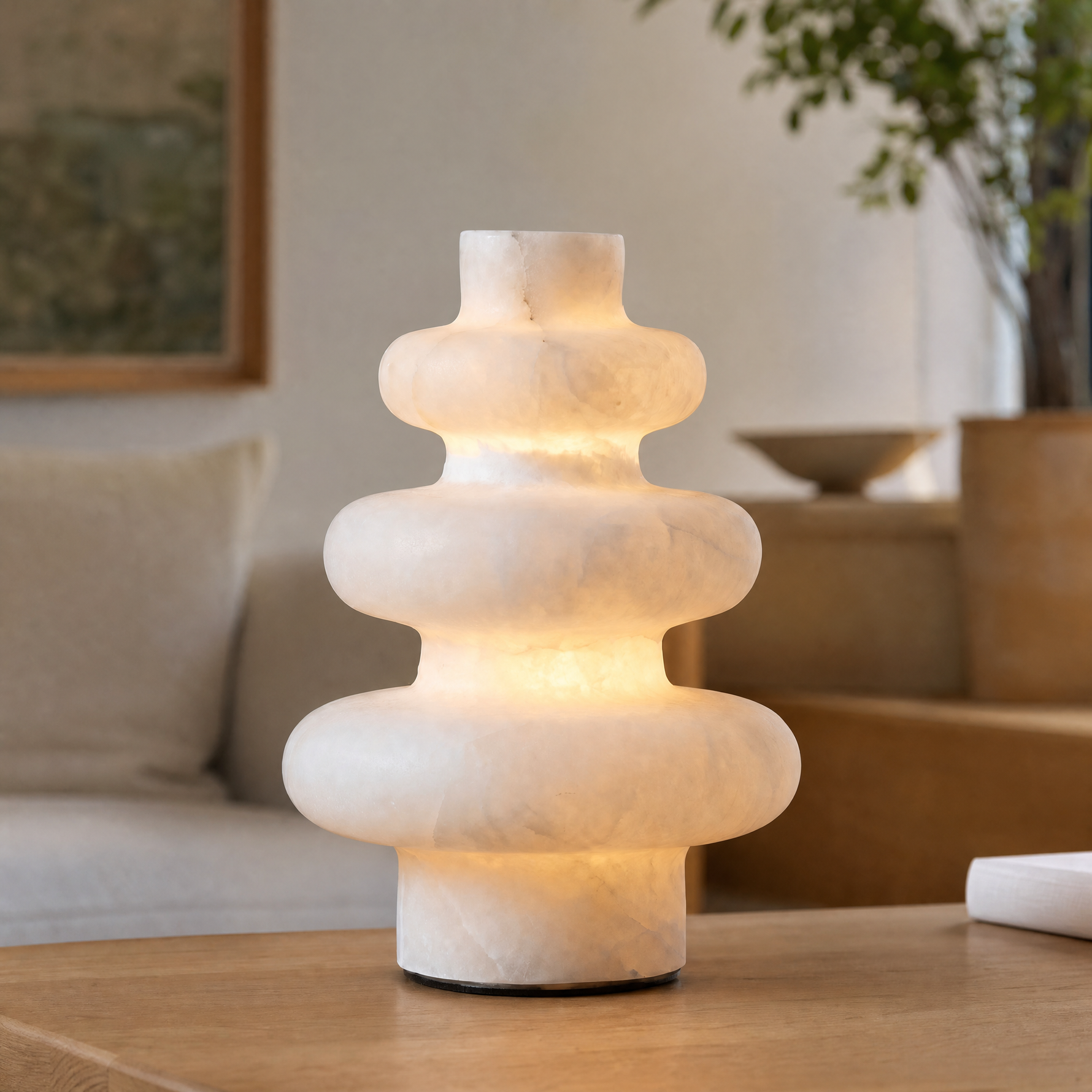 Katya Modern Alabaster Table Lamp