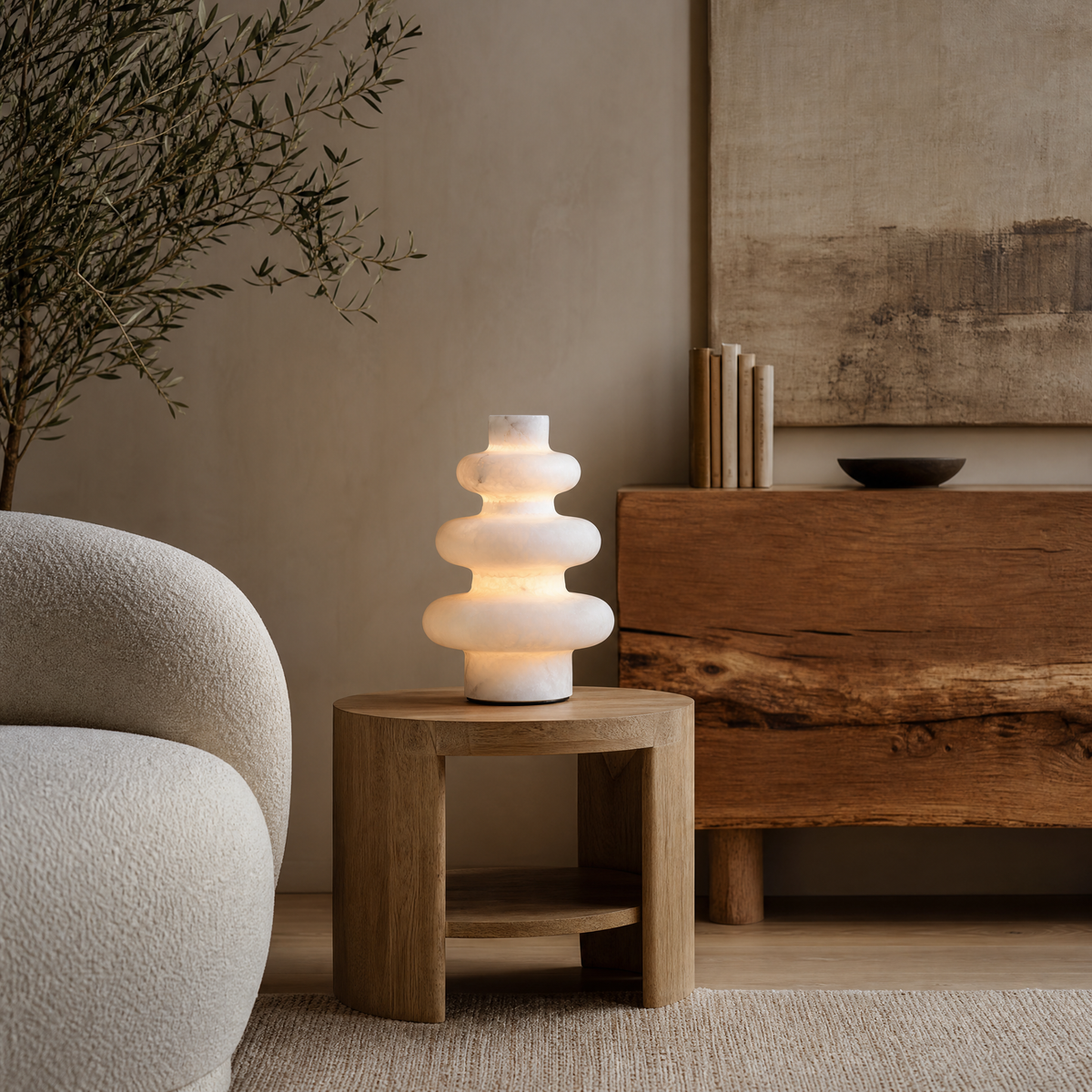 Katya Modern Alabaster Table Lamp