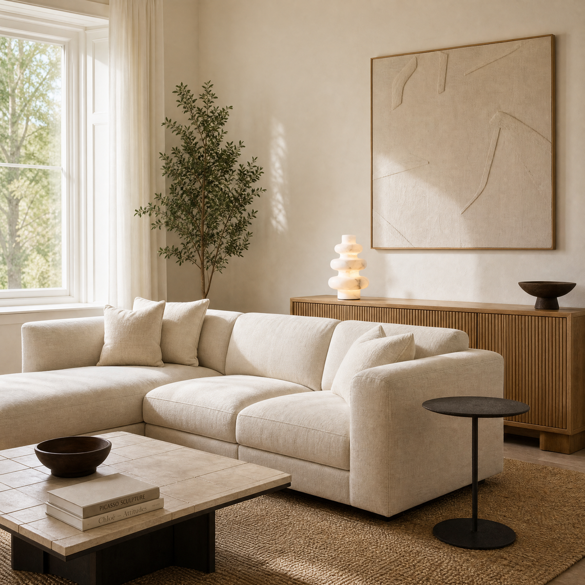 Katya Modern Alabaster Table Lamp