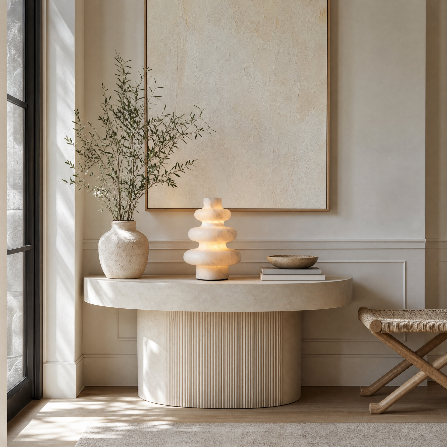 Katya Modern Alabaster Table Lamp