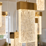 Knox Glass Linear Chandelier 47"