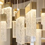 Knox Glass Linear Chandelier 47"