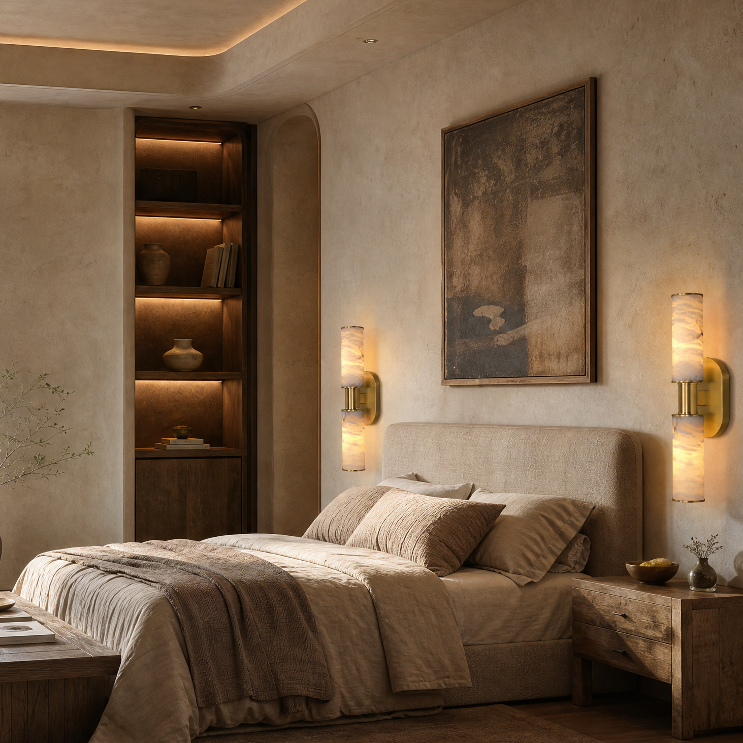 L1000-Marble Lingyu Ceiling Lamp - Copper Color
