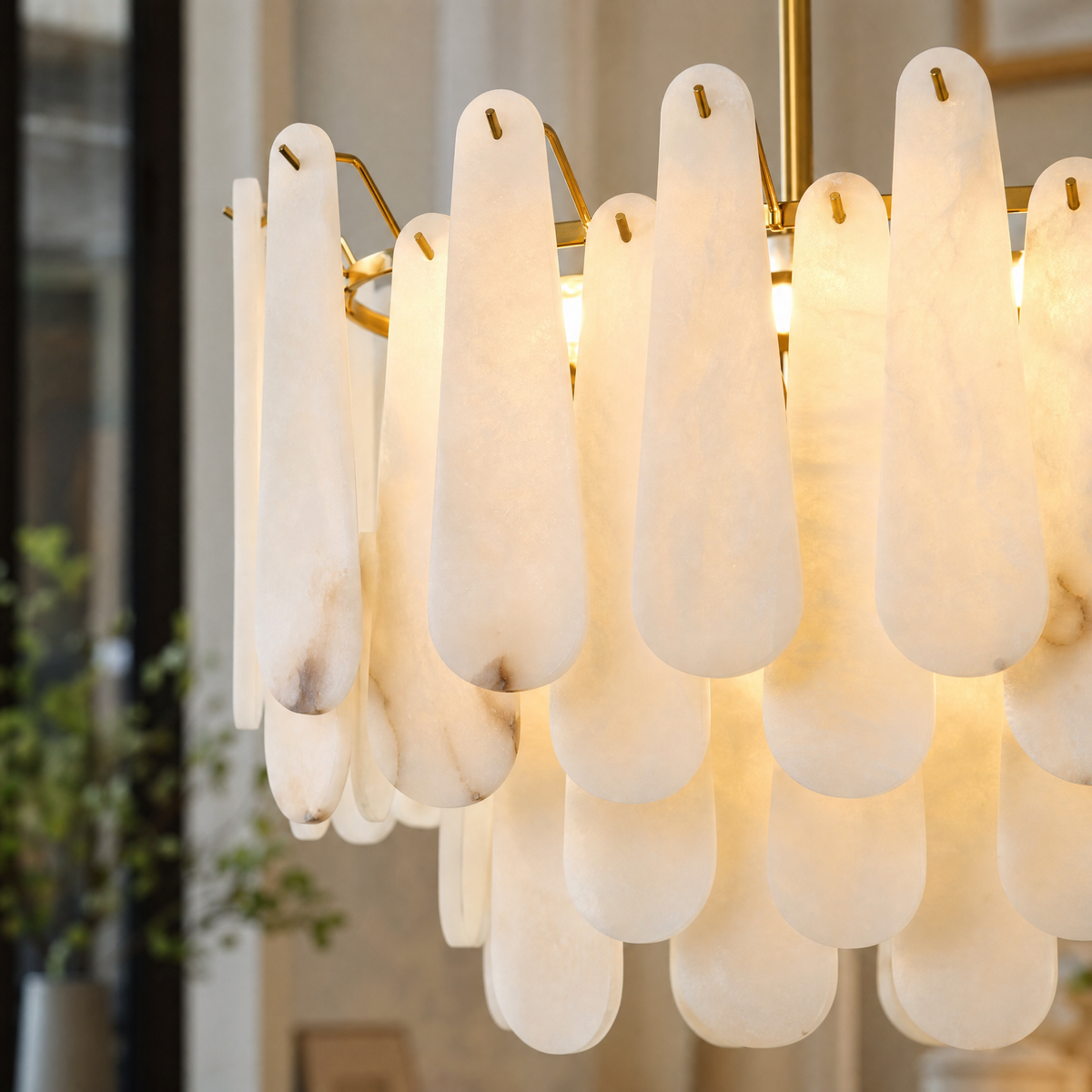 L1000-Marble Lingyu Ceiling Lamp-Copper Color
