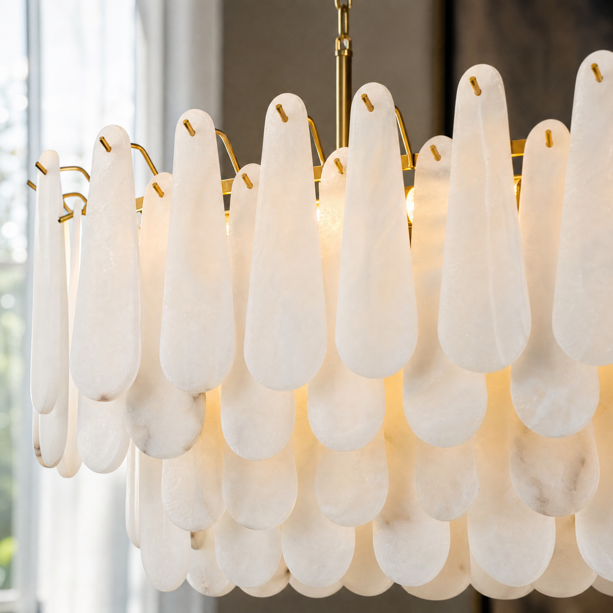 L1000-Marble Lingyu Ceiling Lamp-Copper Color