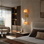 L1000 Marble Round Plate Pendant Light - Copper Color