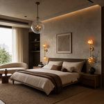 L1000 Marble Round Plate Pendant Light - Copper Color