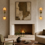 L1000 Marble Round Plate Pendant Light - Copper Color