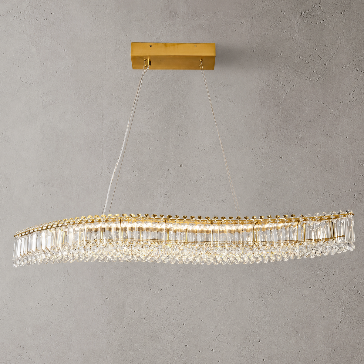 L1150 Teardrop Crystal Pendant Light - Black